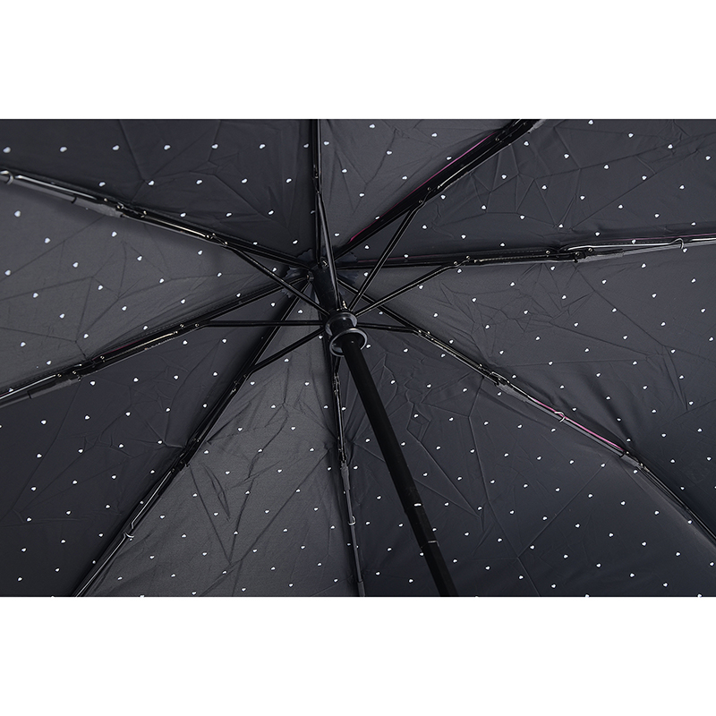 ร่มกันแดดเคลือบสีดำสีสันสดใสป้องกันรังสี UV 3 ตัวร่มกันฝนและดวงอาทิตย์