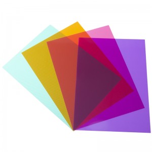 แผ่น PP สีสันสดใสสำหรับเครื่องเขียนและบรรจุภัณฑ์