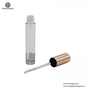 HCL304 หลอดพลาสติกใสลิปกลอสสำหรับผลิตภัณฑ์เครื่องสำอางสี flocked ลิปกลอ applicators