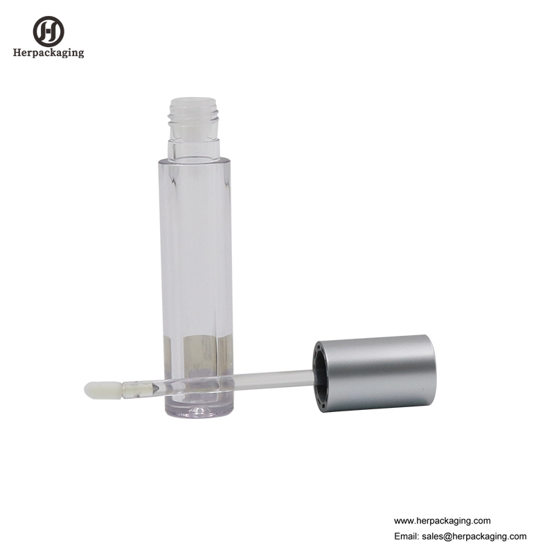 HCL309 หลอดพลาสติกลิปกลอสใสสำหรับผลิตภัณฑ์เครื่องสำอางสี flocked ลิปกลอ applicators