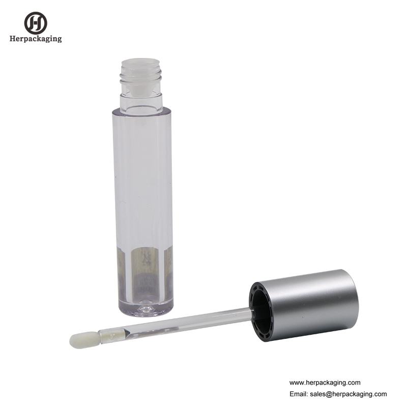HCL309 หลอดพลาสติกลิปกลอสใสสำหรับผลิตภัณฑ์เครื่องสำอางสี flocked ลิปกลอ applicators