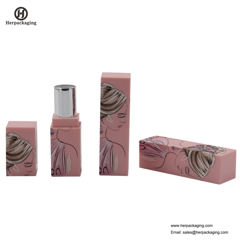 HCL412 กรณีลิปสติกเปล่าภาชนะบรรจุลิปสติกหลอดแต่งหน้าบรรจุด้วยฉลาดคลิปแม่เหล็กฝาผู้ถือลิปสติก