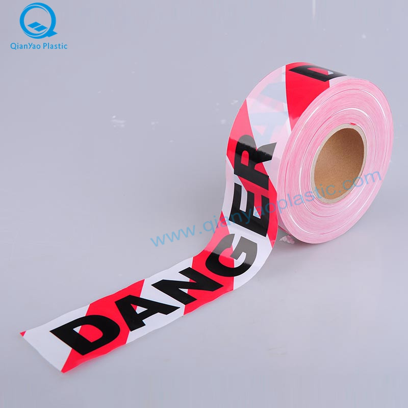 อันตราย / อันตรายไม่เข้าสู่เทป Barrerer สีแดง / ขาว สีแดง / ขาวด้วย Word Barrier Tape