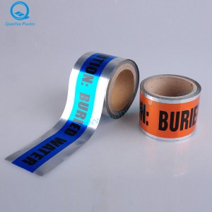 4mil, 5mil, 6mil Underground Detectable คำเตือนเทป, เทปข้อควรระวัง, เทปอันตราย, สิ่งกีดขวางเทป