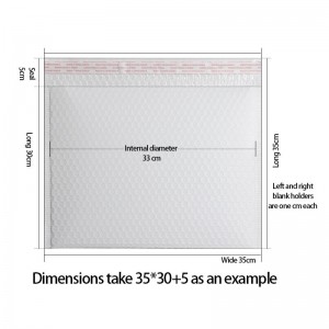 สีขาว sealable ฟองจดหมายห่อซองจดหมายโพลีถุงจัดส่งด้วยฟิล์มฟองห่อ