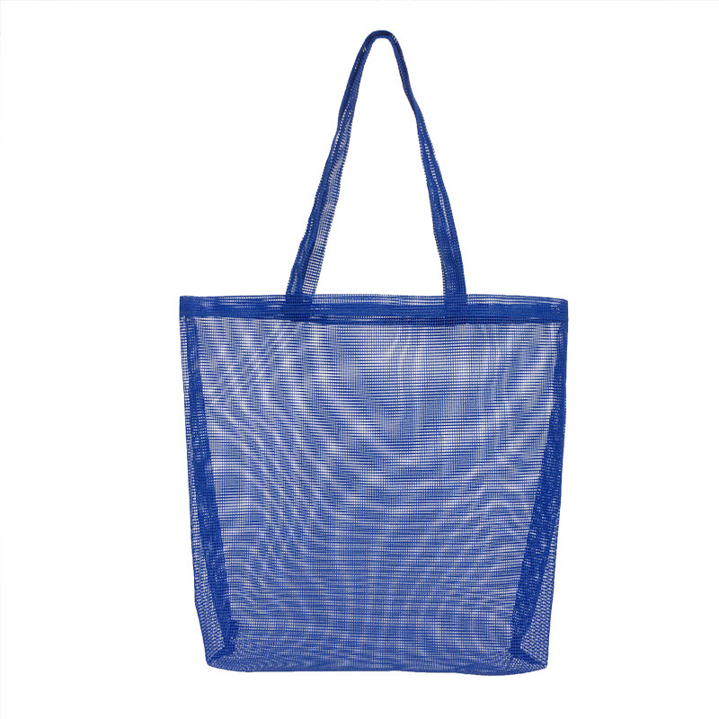 การออกแบบที่กำหนดเองผู้หญิงสีฟ้าใสตาข่ายกระเป๋าถือกระเป๋าตาข่าย