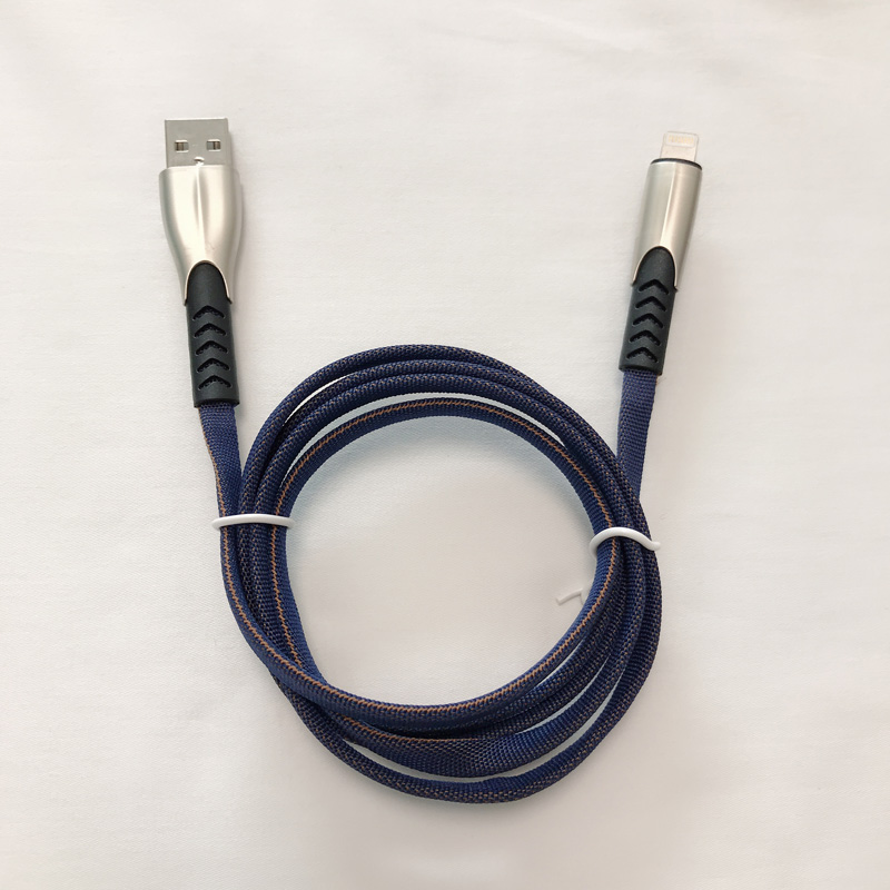 3.8A ถักชาร์จอย่างรวดเร็วแบนโลหะผสมสังกะสีที่อยู่อาศัยยุ่งเหยิงฟรี F Lex ดัดสายเคเบิลข้อมูล USB สำหรับ micro USB, Type C, iPhone สายฟ้าค่าใช้จ่ายและซิงค์