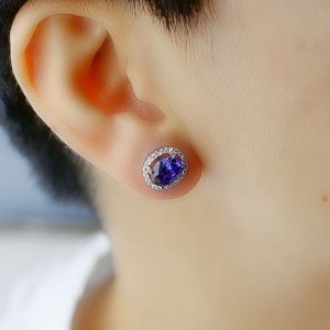 หูเงิน 925 เล็บแฟชั่นเพทายหูเล็บผู้หญิงหูเล็บคุณภาพสูง