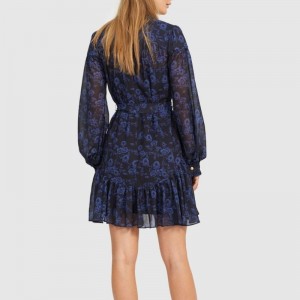 ใหม่มินิเดรสแขนยาวสำหรับผู้หญิง