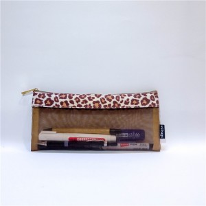 ขายร้อนที่กำหนดเองที่มีสีสันไนลอนตาข่ายกรณีดินสอสำหรับโลโก้ที่กำหนดเอง