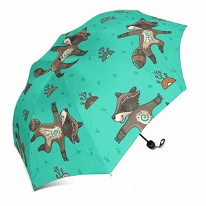 ผู้ผลิตจีนที่มีน้ำหนักเบาจับพลาสติกอัตโนมัติเปิดการ์ตูนที่กำหนดเองพิมพ์ 3 พับร่ม