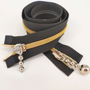 8 号尼龙金牙双开拉链