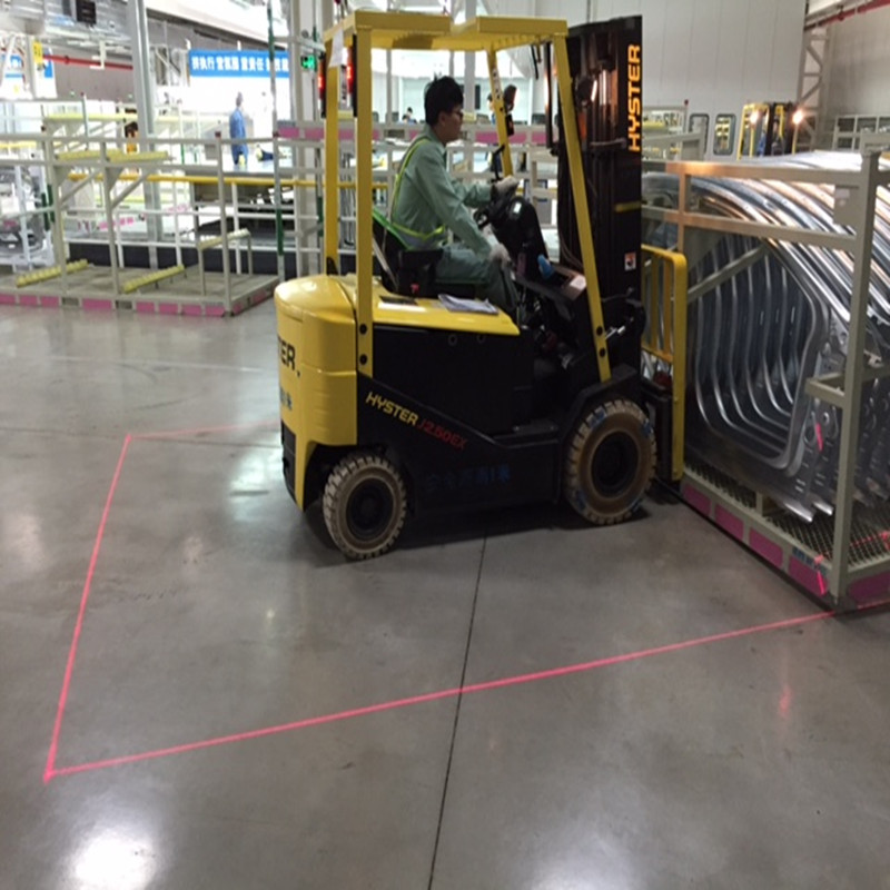 เลเซอร์ความสว่างสูง 9-80Vdc LED Forlift Red Zone Light