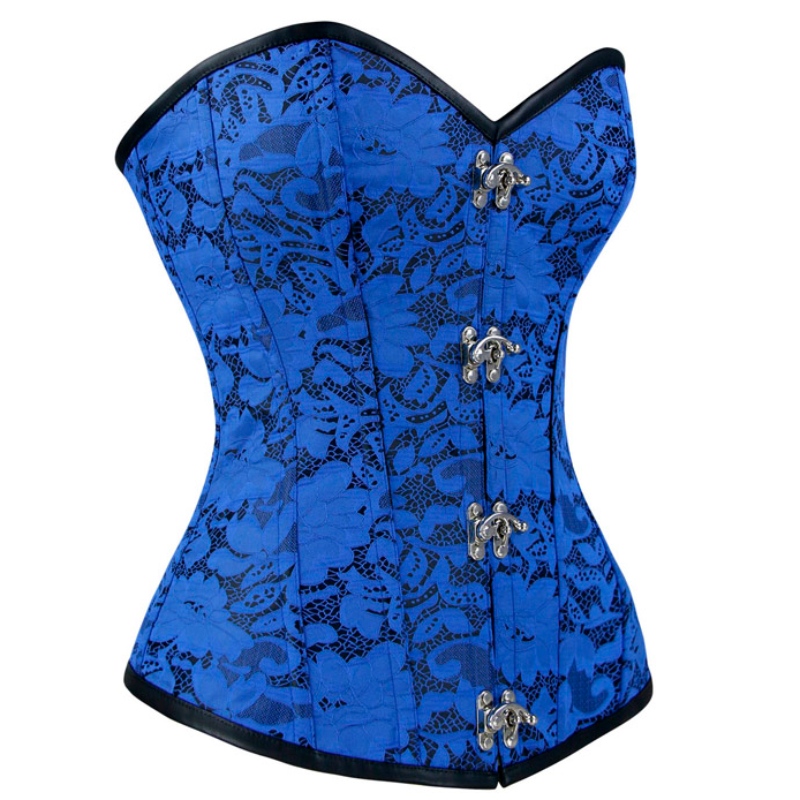เซ็กซี่โกธิคดอกไม้ผ้าที่ไม่มีสายหนังเหล็กกระดูก B Odyshaper เอว Cincher Overbust C Orset N19020