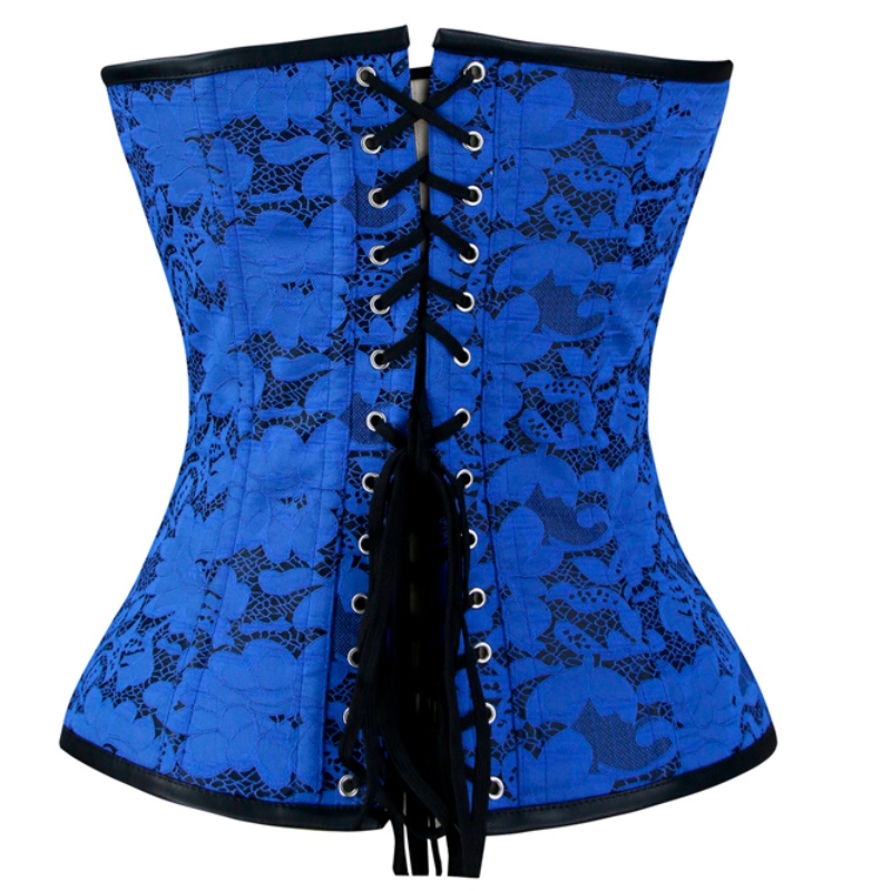 เซ็กซี่โกธิคดอกไม้ผ้าที่ไม่มีสายหนังเหล็กกระดูก B Odyshaper เอว Cincher Overbust C Orset N19020