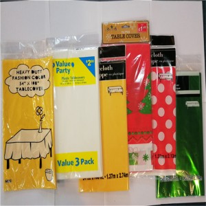 54x108 พีวีซีทิ้งพรรคผ้าปูโต๊ะสีทึบสแควร์และทรงกลมตกแต่งบ้านปกตาราง