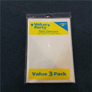 54x108 PVC PEVA ผ้าปูโต๊ะสีขาวลายพิมพ์ตารางการออกแบบปกพลาสติกทิ้ง