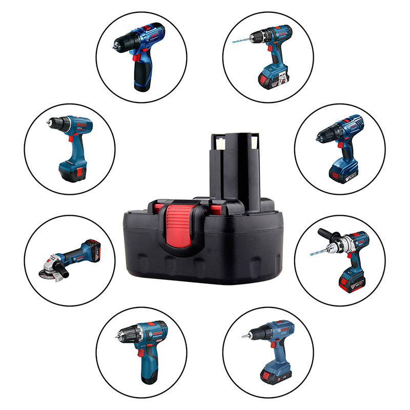 เครื่องมือไฟฟ้าสำหรับแบตเตอรี่แบบชาร์จได้ Ni-Mh 18V 3000mAh สำหรับ Bosch BAT025, BAT026