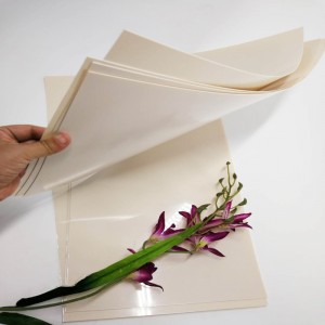 ที่มีคุณภาพสูง 0.5mm สี apricot สัตว์เลี้ยงแผ่นโพลีเอสเตอร์พลาสติกแข็งสำหรับเฟอร์นิเจอร์ของ