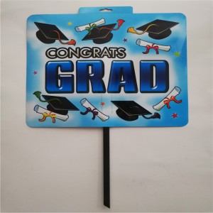 ที่กำหนดเองพิมพ์การใช้งานกลางแจ้งลานเข้าสู่ระบบแผ่นพลาสติกตกแต่งวันหยุด