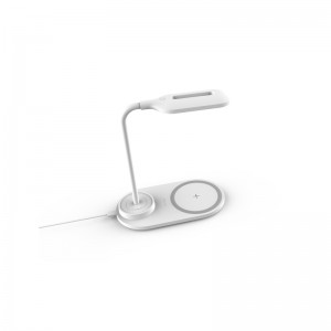 QI 10W เร็ว 2in1 เฟอร์นิเจอร์มัลติฟังก์ชั่นชาร์จไร้สายพร้อมโคมไฟ KPS-9002