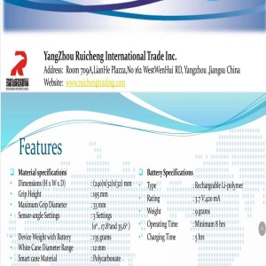 อลูมิเนียมสมาร์ทอ้อยตะพดพับสำหรับคนตาบอดอย่างอบอุ่น