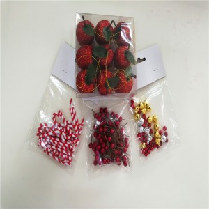 อุปกรณ์ตกแต่งคริสต์มาสไม้เท้าสีแดงสำหรับงานปาร์ตี้