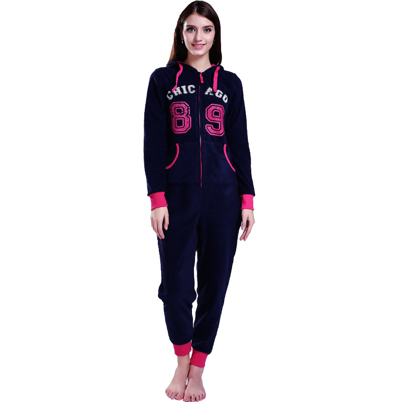 ผู้ใหญ่ไมโครขนแกะคลุมด้วยผ้า Onesie ชุดนอนชุดสำหรับผู้หญิง