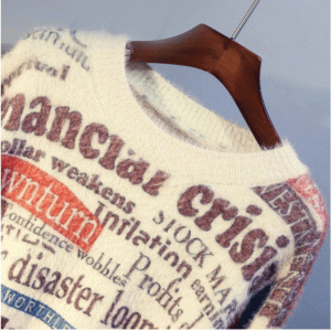 2019 ที่กำหนดเองเลียนแบบขนมิงค์ฤดูหนาวหลวมแขนโคมไฟสุภาพสตรีเสื้อถักเสื้อถักเสื้อกันหนาว