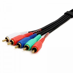 สาย RCA สัญญาณเสียง Component Video ชายหญิง 5 อาร์ซีเอถึง 5RCA สำหรับ HDTV - ชุบทอง RCA เป็น RCA