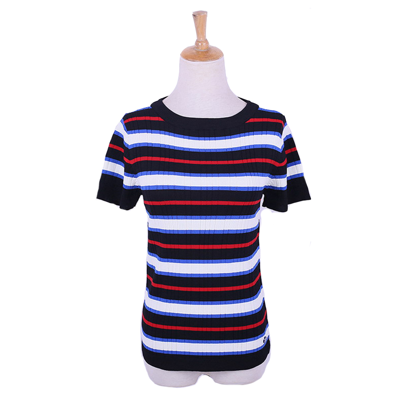 เสื้อกันหนาว Pullover ผู้หญิงแขนสั้นลายบางฤดูร้อน