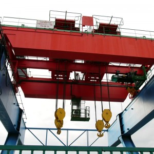 เครนเหนือศีรษะบีมคู่พร้อมรถเข็นสองชั้น