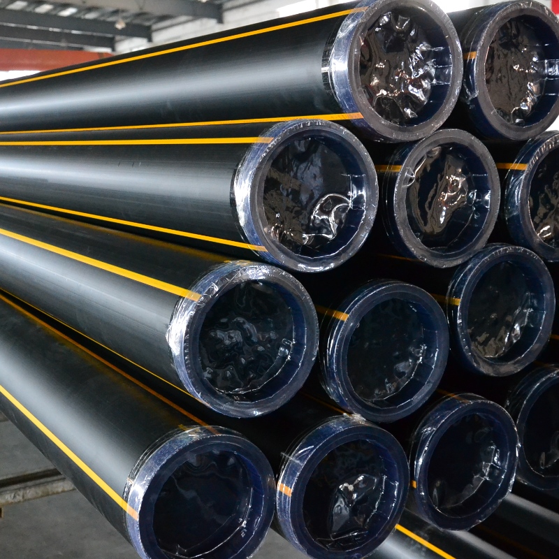ซัพพลายเออร์จีนของท่อก๊าซ HDPE ที่มีเส้นสีเหลือง