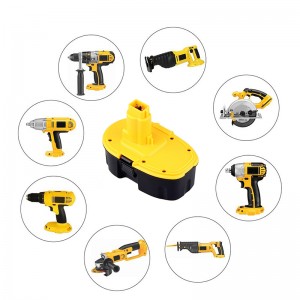 แบตเตอรี่ทดแทนสว่านไร้สาย Ni-Cd 18V 2000mAh สำหรับ Dewalt DW9095, DW9096, DW9098