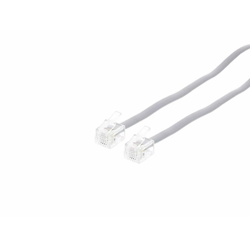 RJ12 6 ตัวนำข้ามสายเคเบิลโทรศัพท์แบบแยกส่วน