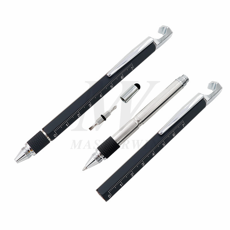 ปากกามัลติฟังก์ชั่น 6 in 1 พร้อมปากกา Stylus / ไม้บรรทัด / ที่วางโทรศัพท์มือถือ / ที่เปิด / ไขควง BP19-003