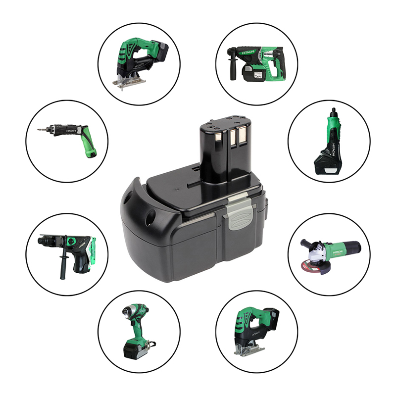 ร้านค้าเครื่องมือไร้สายออนไลน์แบตเตอรี่ร้านค้า Li-ion 18V 3000mAh สำหรับ Hitach BCL1830, EBM1830