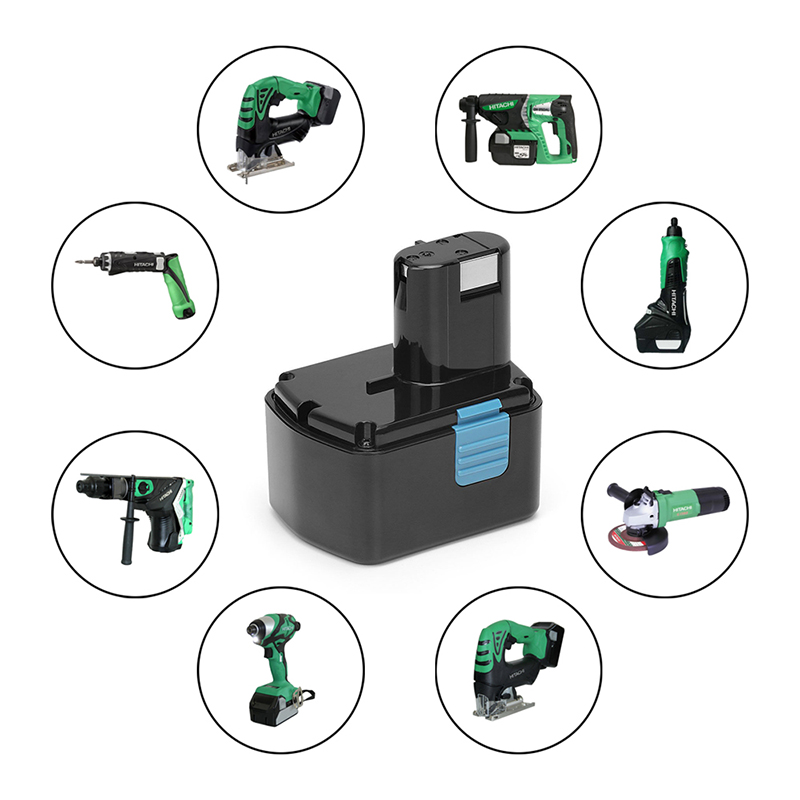 Ni-Cd 14.4V 1500mAh เปลี่ยนแบตเตอรี่ในสว่านไร้สายสำหรับ Hitach EB14S, EB14B, EB14H