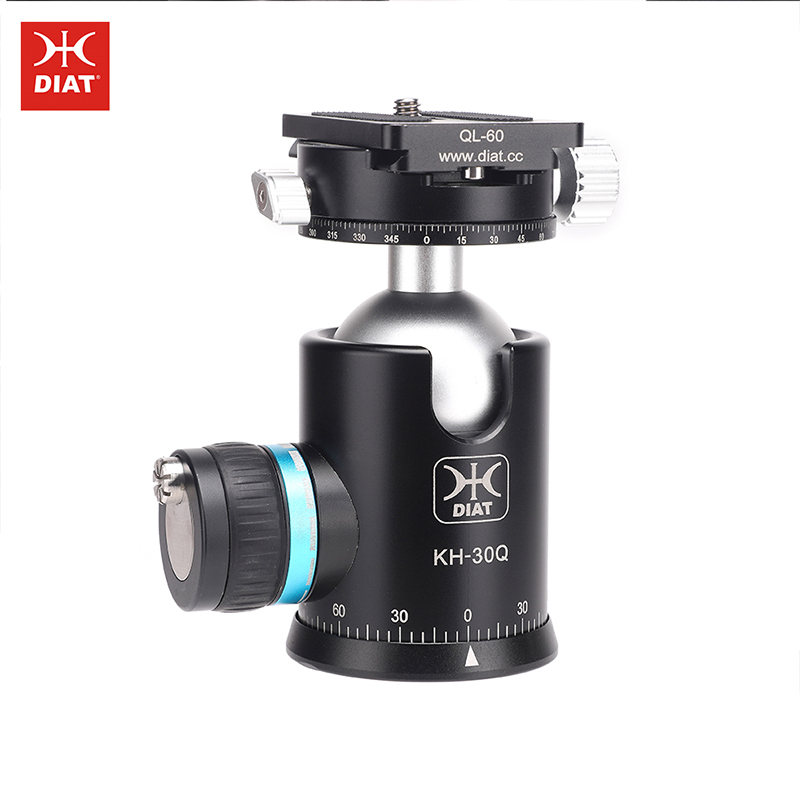 DIAT CM324A KH30Q มืออาชีพคาร์บอนไฟเบอร์บริสุทธิ์กล้องขาตั้งกล้องที่ถอดออกได้มีความยืดหยุ่น monopod