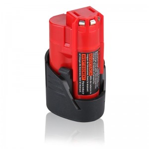แบตเตอรี่ลิเธียมไอออน 12V 2000mAh แบตเตอรี่เครื่องมือไร้สายแบบชาร์จไฟได้สำหรับ Milwaukee 48-11-2411 M12
