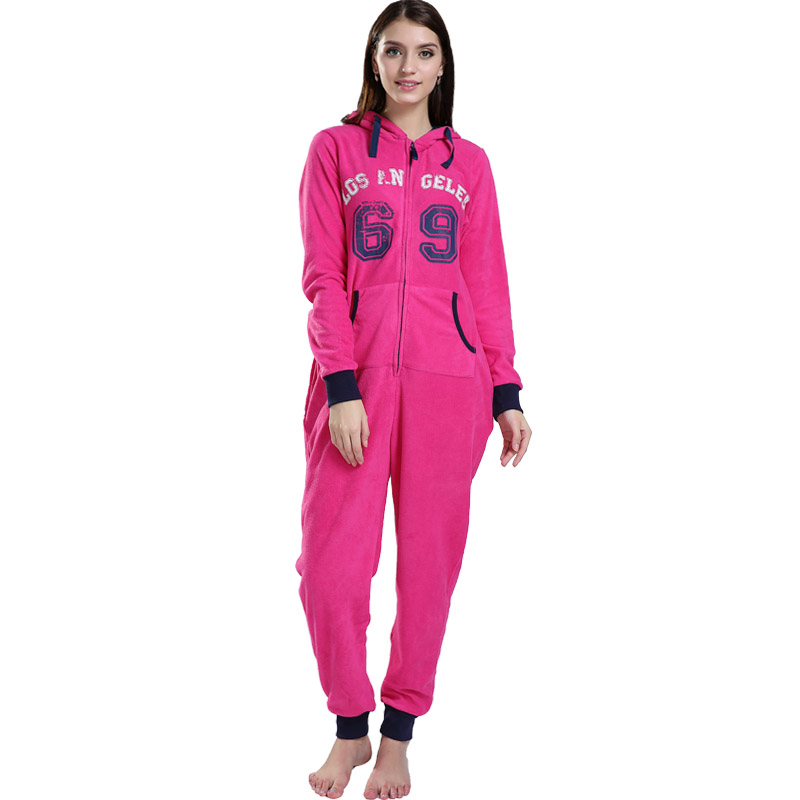 ผู้ใหญ่ไมโครขนแกะคลุมด้วยผ้า Onesie ชุดนอนชุดสำหรับผู้หญิง