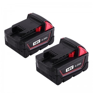 Li-ion 18V 4000mAh เครื่องมือไฟฟ้าเปลี่ยนแบตเตอรี่เซลล์สำหรับมิลวอกี 48-11-1840 M18