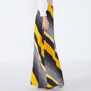 กระโปรง Wave Point Fringes Indian Lehenga Fashion Maxi Maxi Skirt