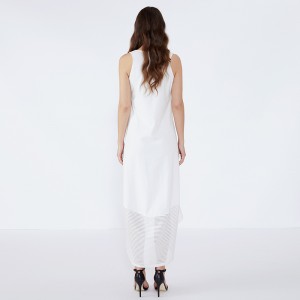 Roupas Femininas เสื้อผ้าฝ้ายสีขาวผู้หญิงชุดลูกไม้