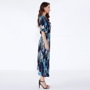 แอฟริกันการออกแบบที่หรูหราผู้หญิงเลดี้แฟชั่นชีฟองชุดลำลองชุดฤดูร้อน JSDJ2558