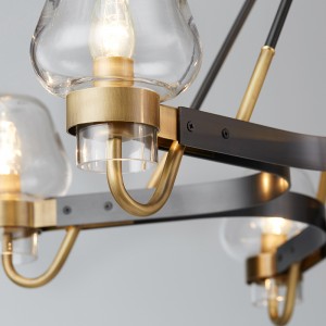 บูติกที่เรียบง่ายแก้วเหล็กห้องนั่งเล่นร้านอาหารโคมระย้าโรงแรม Km2146