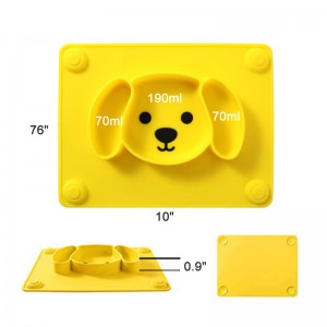 กันลื่นไถลทน BPA ฟรีเด็กให้อาหารชามจาน