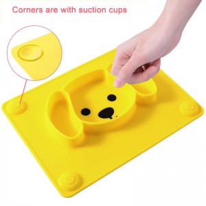 กันลื่นไถลทน BPA ฟรีเด็กให้อาหารชามจาน