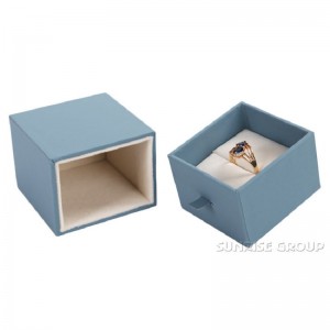 ทำด้วยมือแหวนกล่องบรรจุภัณฑ์เครื่องประดับทำด้วยมือคุณภาพสูง