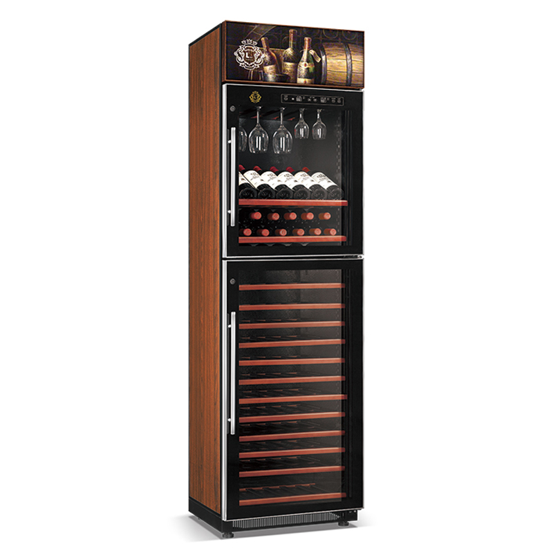 Crown series ตู้แช่ไวน์ประสิทธิภาพสูงคอมเพรสเซอร์ 2 ประตู 175W / 360W ตู้แช่ไวน์ระบายความร้อนโดยตรง